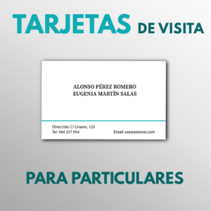 Tarjetas de visita para particulares el impresor