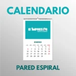calendario de pared con espiral