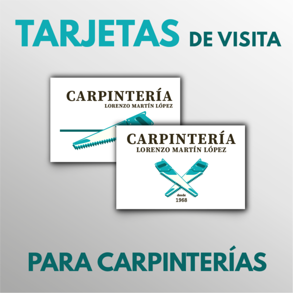 Tarjetas de visita para carpinterías