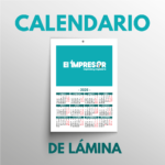 Calendario de lámina personalizable