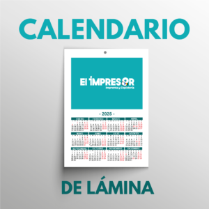 Calendario de lámina personalizable